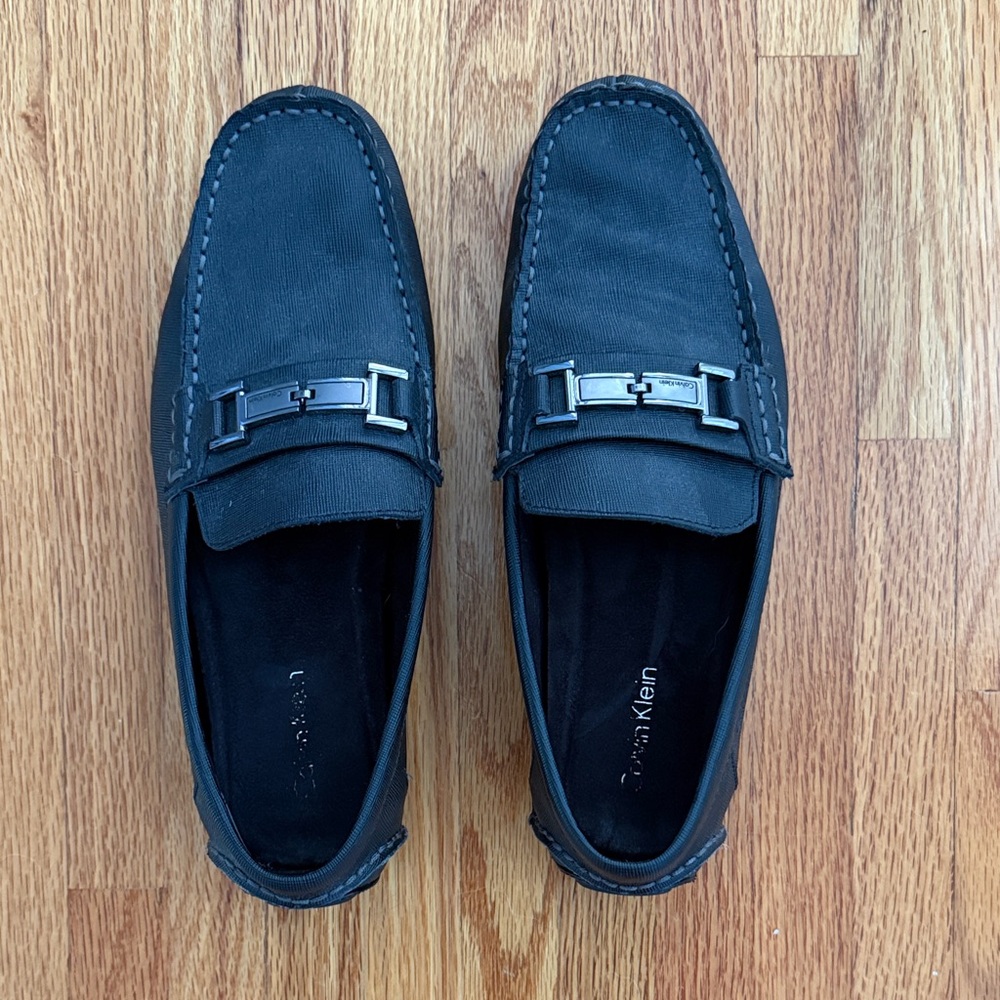 Calvin Klein Magnus Penny Loafers with Metal Accent